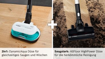 Bosch BSS712XHYG, Akku-Staubsauger 2in1 Saugen & Wischen