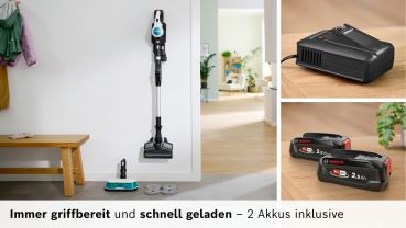 Bosch BSS712XHYG, Akku-Staubsauger 2in1 Saugen & Wischen