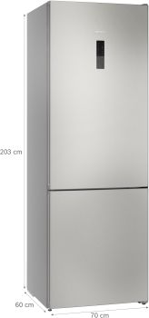 Siemens KG49NXIBF, Freistehende Kühl-Gefrier-Kombination mit Gefrierbereich unten