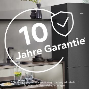 Siemens KG39NSBBF, Freistehende Kühl-Gefrier-Kombination mit Gefrierbereich unten, Glastür