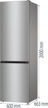 Gorenje NRC62CSXL4 - Kühl- / Gefrierkombination - Silber