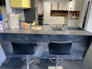 Schüller Biella L330 Pastellgelb-Satin APL K085 Oxid graphit