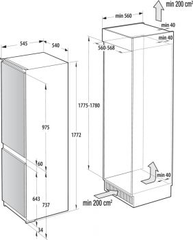 Gorenje NRKI517E41 - Kühl- / Gefrierkombination - Weiß