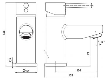 Linea Kardon 1 Bad, Einhebelmischer., chrom