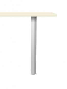 Kreta Vierkantfuß Aluminium, Stützfuß, edelstahlfarbig, H 700 mm
