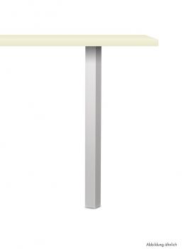 Kreta Vierkantfuß Aluminium, Stützfuß, edelstahlfarbig, H 1100 mm