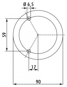 Cippo, Sockelfuß, Edelstahl, H 145 mm