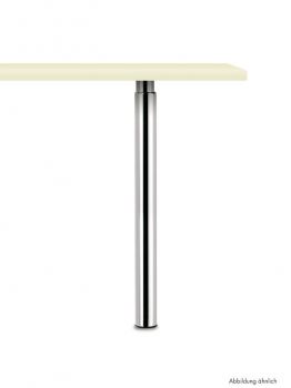 Trampolo 50 rund, Stützfuß, chrom poliert, H 880 - 1060 mm