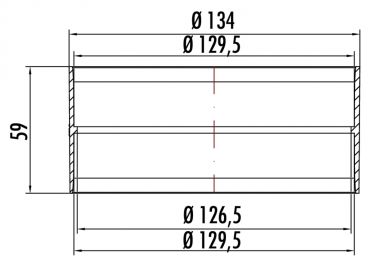 R-VBS 125 Rohrverbinder round, Verbindungselement, weiß