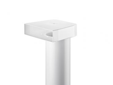 T-UR 125 Umlenkstück 90° mit Rundrohr, Verbindungselement, weiß, L 500 mm