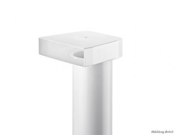 T-UR 125 Umlenkstück 90° mit Rundrohr, Verbindungselement, weiß, L 900 mm
