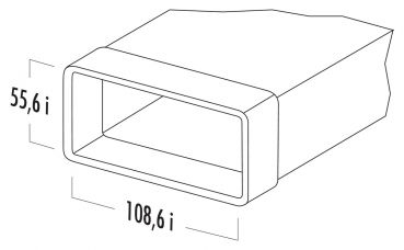 N-VRM 100 Lüftungsrohr mit Muffe, weiß, L 1000 mm