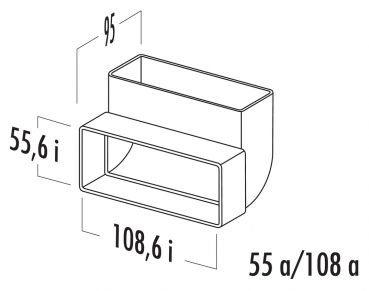 N-RBV 100 Rohrbogen vertikal 90°, Verbindungselement, weiß
