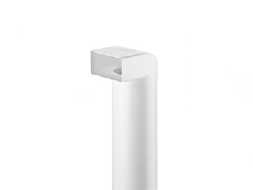N-UR 100 Umlenkstück 90° mit Rundrohr, Verbindungselement, weiß, L 500 mm