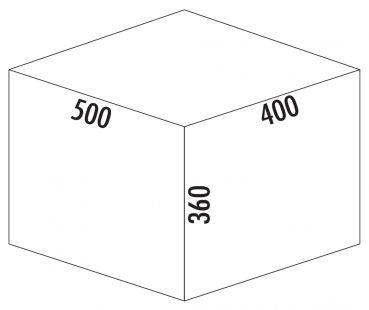 Cox® Base 360 R/500-1, Abfallsammler für Frontauszüge, hellgrau, H 360 mm