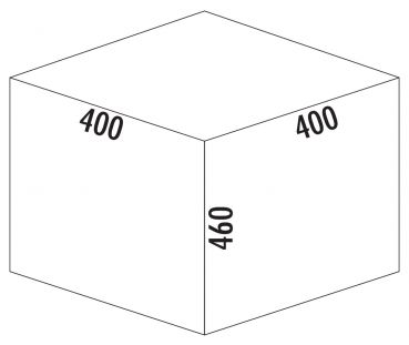 Cox® Base 460 R/400-1, Abfallsammler für Frontauszüge, hellgrau, H 460 mm