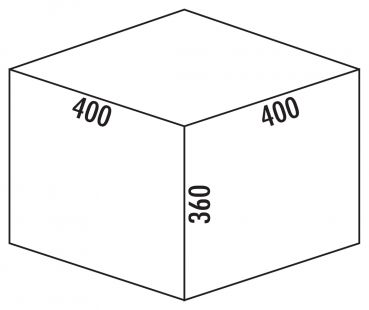 Cox® Box 360 S/400-2, Abfallsammler für vorhandene Auszüge, ohne Biodeckel, hellgrau