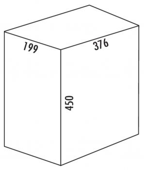 Uno 3418, Abfallsammler für Schwenktechnik, weiß