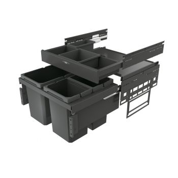 Cox® Base 360 S/600-3 mit Base-Board, Abfallsammler mit Frontauszugssystem, ohne Biodeckel, anthrazit, H 460 mm 8013374