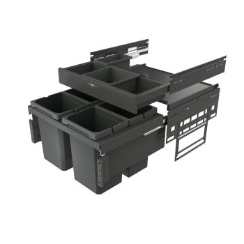 Cox® Base 360 S/600-4 mit Base-Board, Abfallsammler für Frontauszüge, ohne Biodeckel, anthrazit, H 460 mm