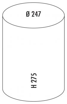Ersatzeimer, schwarz, 11 Liter 8010016