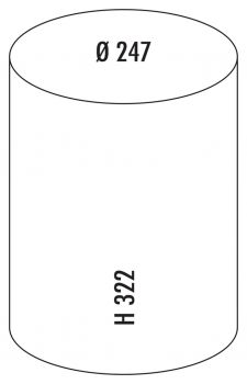 Ersatzeimer, schwarz, 13 Liter