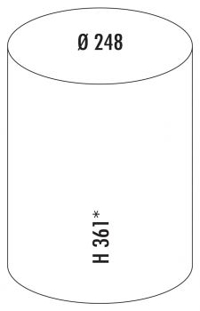 Ersatzeimer, schwarz, 15 Liter