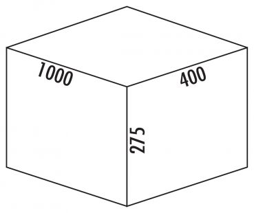 Cox® Box 275 S/1000-4, Abfallsammler für vorhandene Auszüge, hellgrau