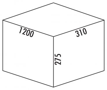 Cox® Box 275 K/1200-5, Abfallsammler für vorhandene Auszüge, mit Biodeckel, hellgrau