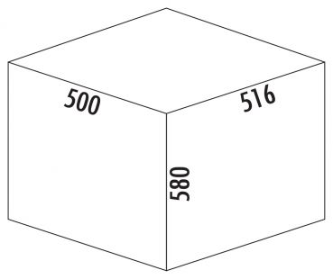 Cox Clan® 580/500-2, Abfallsammler für Frontauszüge, hellgrau, H 580 mm