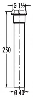 Verlängerungsrohr, Abflussrohr, weiß