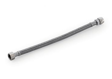 Edelstahlschlauch mit 3/8 Zoll Überwurfmutter, Sanitärschlauch, L 300 mm