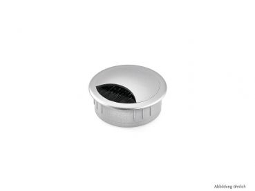 Kabeldurchführung Kunststoff, Kabeldurchführung, Ø 80 mm, silber lackiert