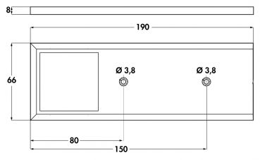 Intorno L Farbwechsel LED, Unterboden-/Nischenleuchte, Einzelleuchte ohne Schalter