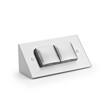 Mira WA1, Aufbausteckdosenelement, Edelstahl