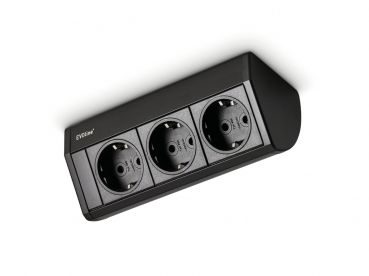 Evoline® Dock, Aufbausteckdosenelement, schwarz matt