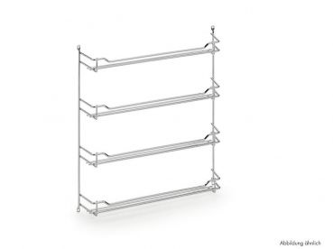 Gewürzbord chrom 1, Gewürzbord, für  4x3 Dosen, H 425, B 202, T 66 mm