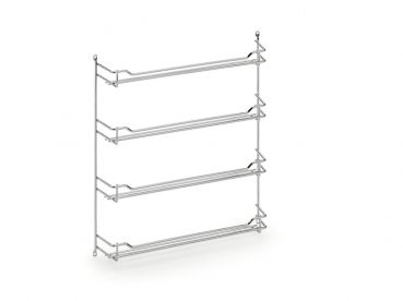 Gewürzbord chrom 1, Gewürzbord, für  4x6 Dosen, H 425, B 375, T 66 mm