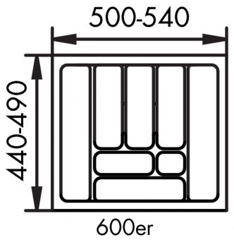 Besteckeinsatz 1, Besteckeinsatz, für 600er Schrank