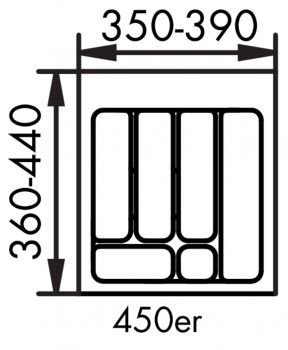 Besteckeinsatz 2, Besteckeinsatz, für 450er Schrank