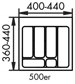 Besteckeinsatz 2, Besteckeinsatz, für 500er Schrank