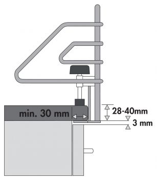 Kinderschutzgitter, Schrankausstattung, für 900er, B 978 mm