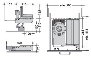 ritter MultiSchneider AES 62-H, Allesschneider, silbermetallic, Schneidgut rechts geführt