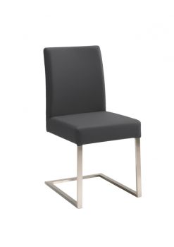 Zesen 1K, Stuhl, Gestell Edelstahl, Bezug schwarz (31529/28002)