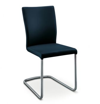 Zest 1K, Stuhl, Gestell Edelstahl, Bezug schwarz (31529/28002)