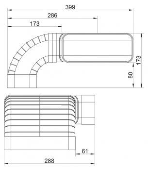 flow 150 Rohrset für Muldenlüfter, Abluft-Set, weiß