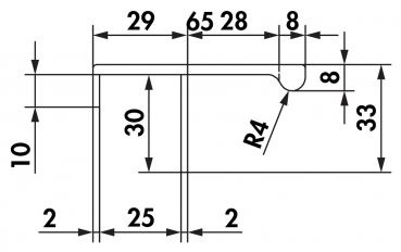 Handtuchhalter für grifflose Küchen, Handtuchhalter, 520 mm