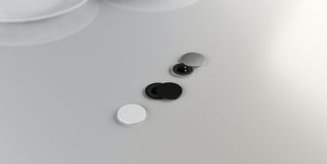 Deckel, Einbausteckdosenelemente, edelstahlfarbig