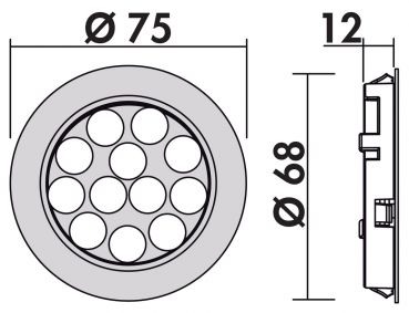 Nova Plus Farbwechsel LED, Aufbauleuchte, Einzelleuchte ohne Schalter 7061334