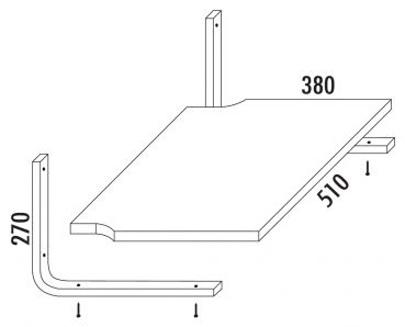 Gerätehalter, Schrankausstattung, Halter silberfarbig